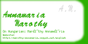 annamaria marothy business card